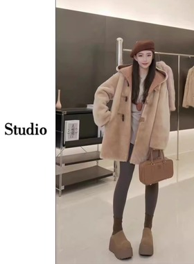 【WK】“晨雾童话”土耳其进口美利奴羊皮毛一体皮草外套 K6881