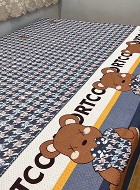 四季通用床盖双面两用防滑网红炕单盖毯农村大炕盖榻榻米夹棉床单