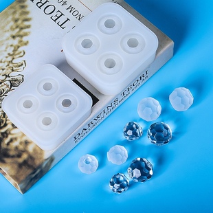 新品 镜面磨砂切面圆球滴胶模具diy手作摆台装饰烘培制冰硅胶模具