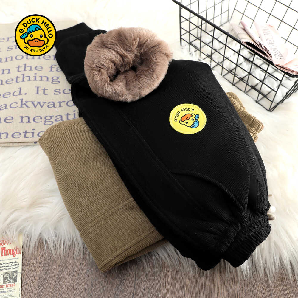 G.DUCKKIDS小黄鸭兔毛加绒裤子