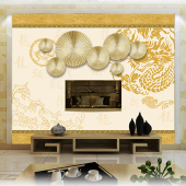 新中式 饰品 售楼部样板间玄关木雕壁挂饰酒店会所沙发背景墙上软装