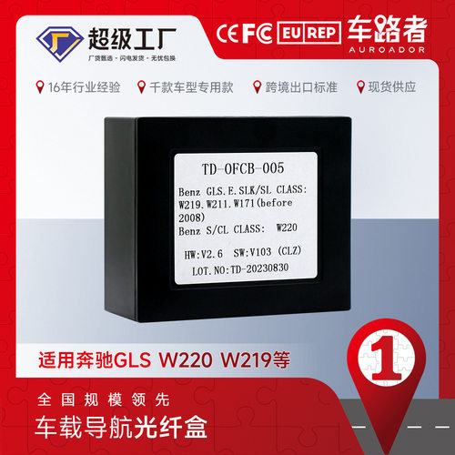 适用奔驰GLS W220 W219 W171 ML GL R CLS 04-15年车载导航光纤盒