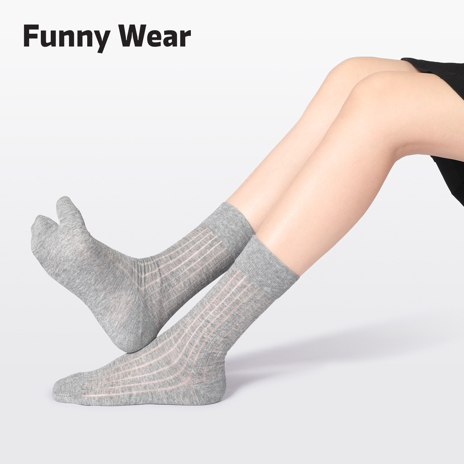 浅灰色分趾袜子女春秋款白色中筒袜2025新款爆款无骨精梳棉二趾袜,女士内衣/男士内衣/家居服,中筒袜,淘宝优惠券,粉丝福利购,淘宝优惠卷