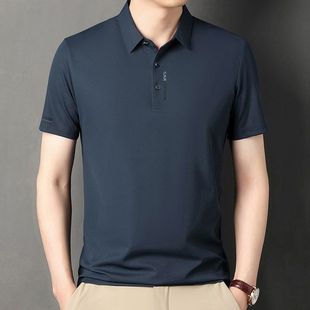上衣男装 T恤Polo衫 翻领T休闲体恤大码 汗衫 品质男士 华夫格新款 短袖