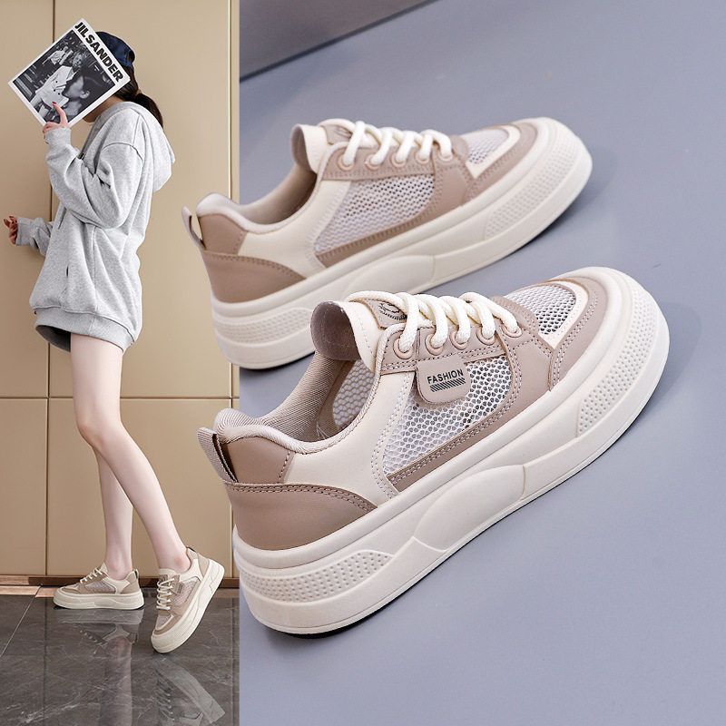 2025夏季小白鞋新款韩版ins女学生网面透气运动板鞋休闲街拍Q2013