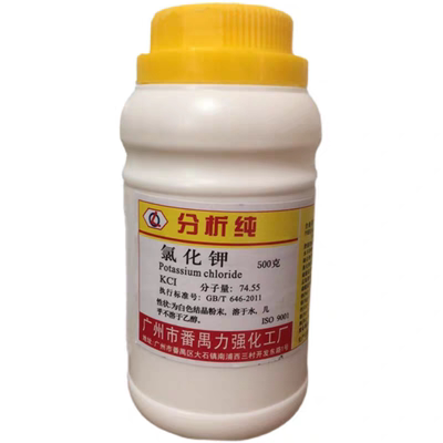 广州番禺力强化工 氯化钾 KCL 分析纯AR500g海缸滴定专用