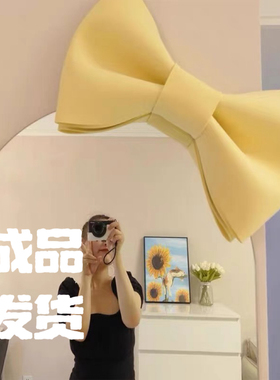 网红镜子装饰蝴蝶结全身镜diy道具落地镜大号挂饰创意上墙饰品