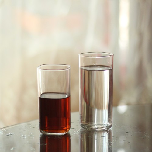 美国利比加厚方形透明玻璃杯高颜值水杯家用奶茶果汁咖啡牛奶杯子