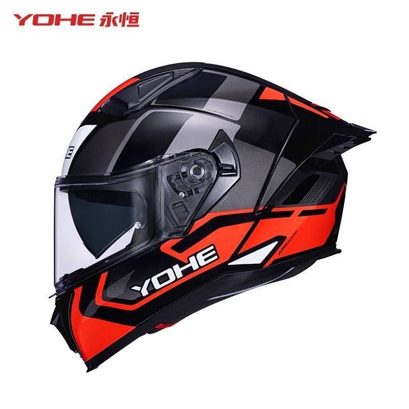 永恒Y80双镜片全盔男女通用电动摩托车头盔四季保暖机车帽3C认证