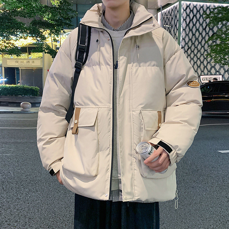 羽绒棉服男士冬季2025新款立领棉衣男款宽松加厚男生夹克棉袄外套