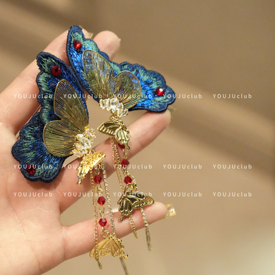 YOUJUclub-斑斓蝶梦~复古风深蓝