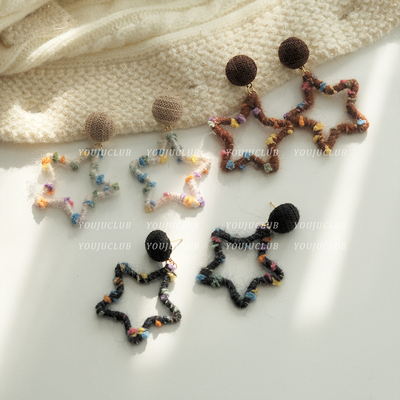 氛围感个性温柔甜美可爱毛绒耳饰