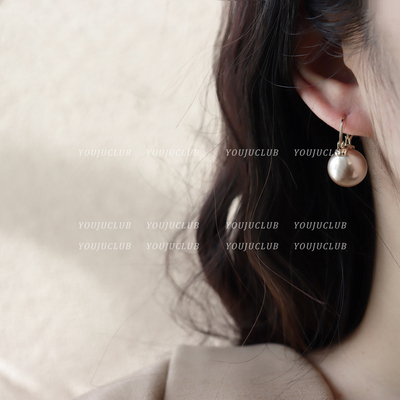 温柔法式百搭珍珠优雅耳环