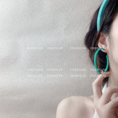 彩色夸张大圆圈耳环蚊香盘耳夹 姐妹一起戴起来 YOUJUclub 十色