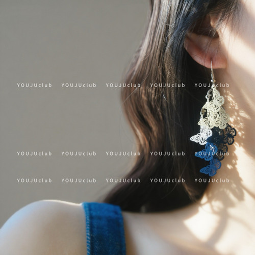 YOUJUclub-蝶影幽梦~艺术白蓝色