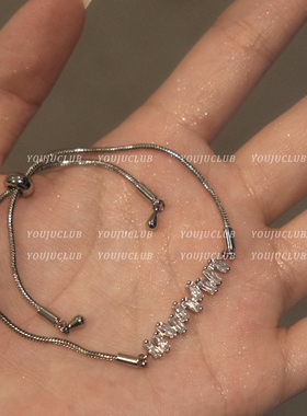 极简几何冷淡风小众可调节手链