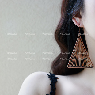 YOUJUclub-苔痕手书~名族风复古异域风情波西米亚耳环蚊香盘耳夹