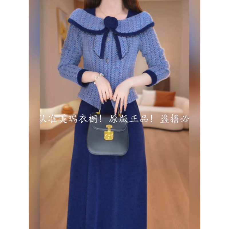 【两件套】2025秋冬新款设计感复古简约气质保暖两件套