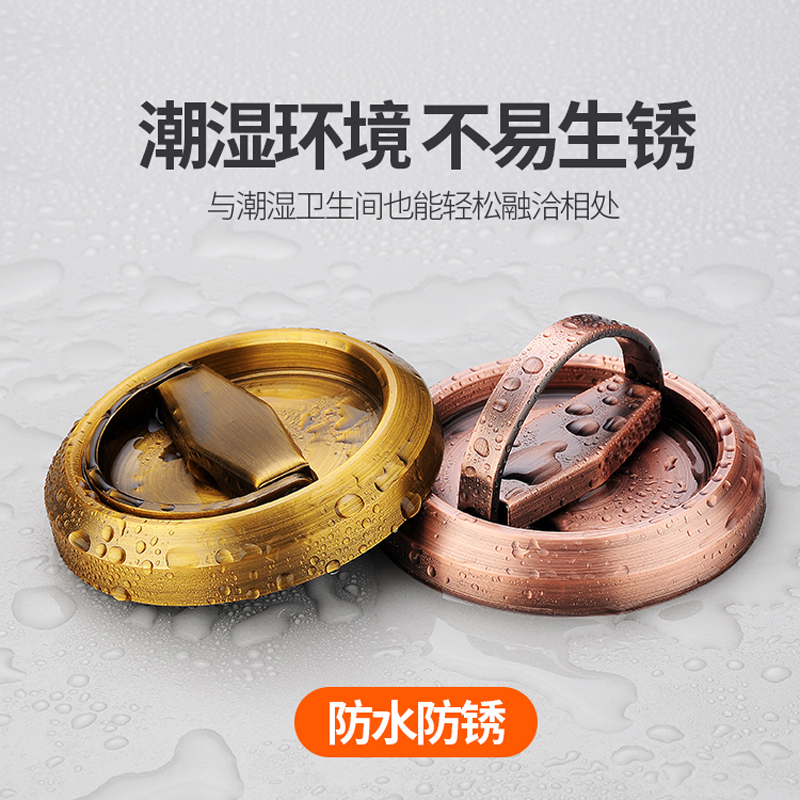 不锈钢拉手古铜色圆盘拉环卧室抽屉暗装圆形拉手隐形门便携门把手