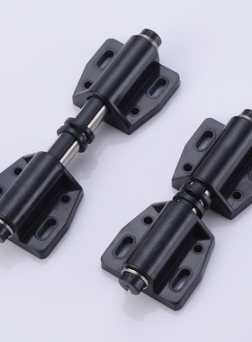 柜门反弹器黑色衣柜储物柜隐形门免拉手按压式弹力单双门碰强磁