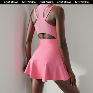 Last Strike运动连衣裙女夏显瘦防走光速干羽毛网球裙美背瑜伽服