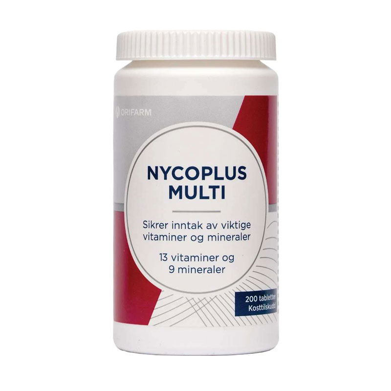 挪威原装药房Nycoplus奈科明多种维生素矿物质片200粒