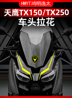 适用23-24款天鹰TX150 TX250改装车头拉花贴花防水贴纸风挡贴膜