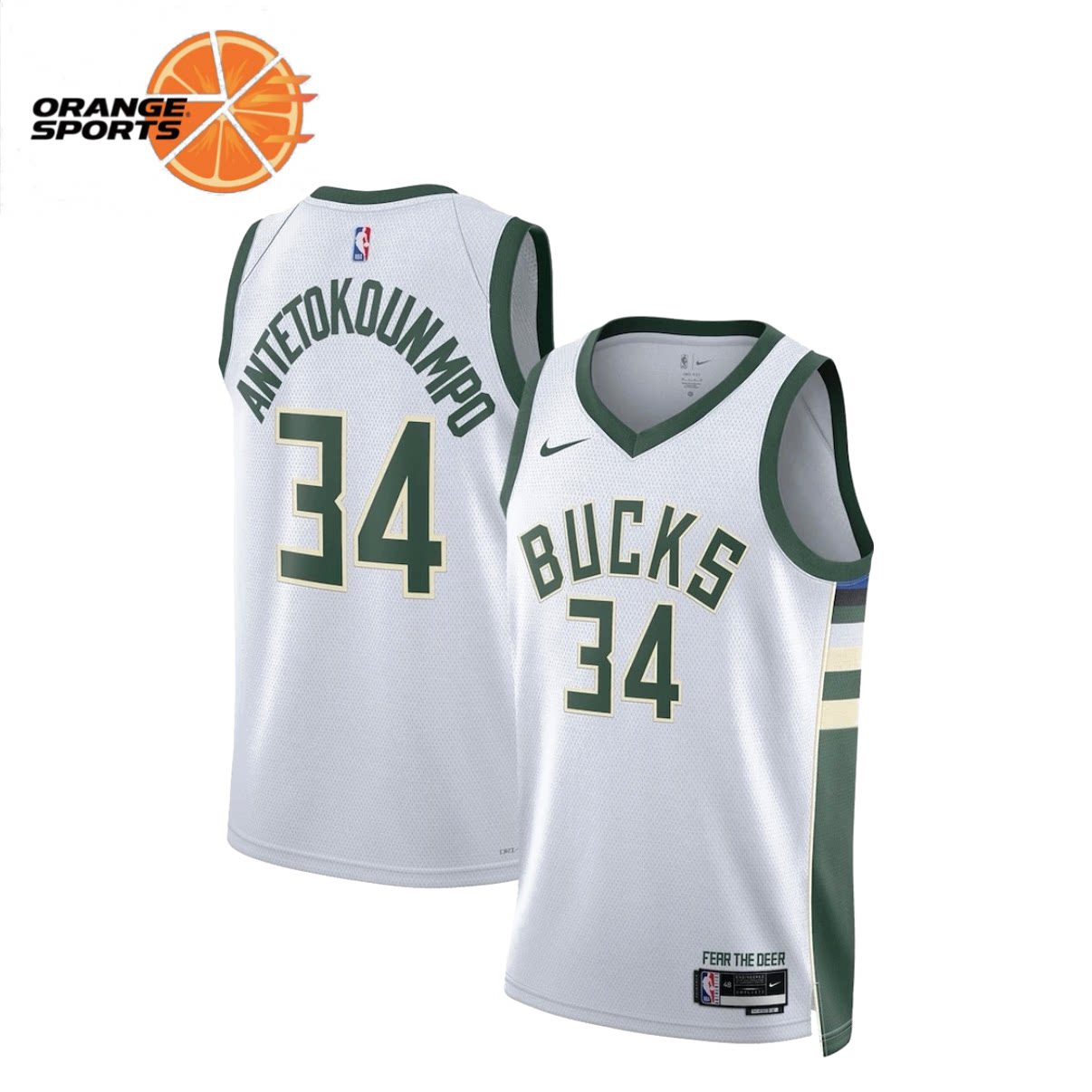 Nike NBA Dri-Fit 字母哥22-23赛季雄鹿队主场球衣 SW球迷版