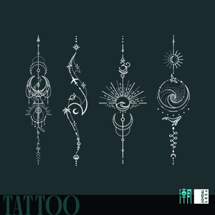 有点潮果汁草本纹身贴半永久防水女持久高级感花臂手腕情侣新款男