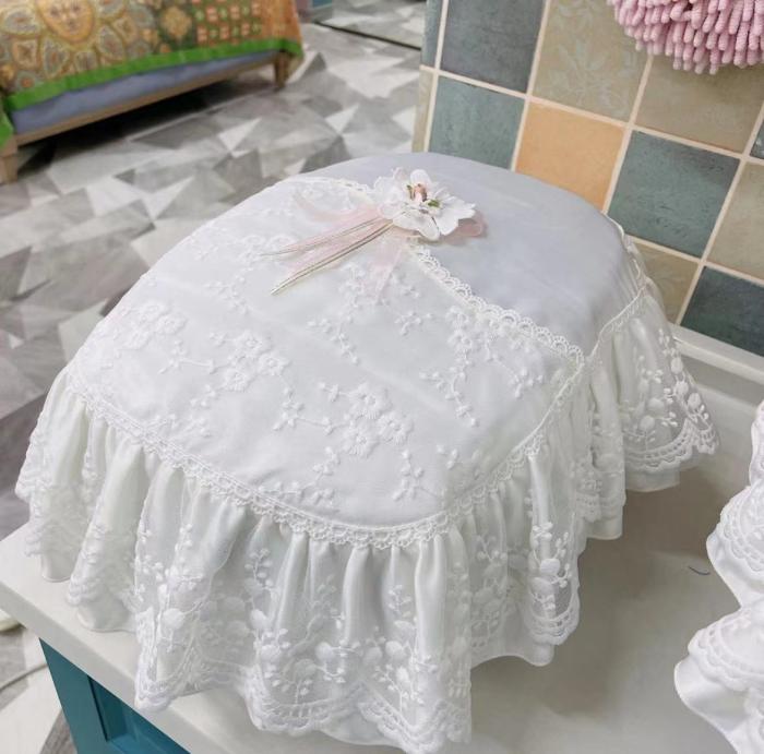 白色蕾丝防尘电饭煲罩