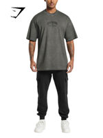 Gymshark Lifting Essentials Basic Series Men's T-shirt, American retro washed Heavy short-sleeved thumbnail 5