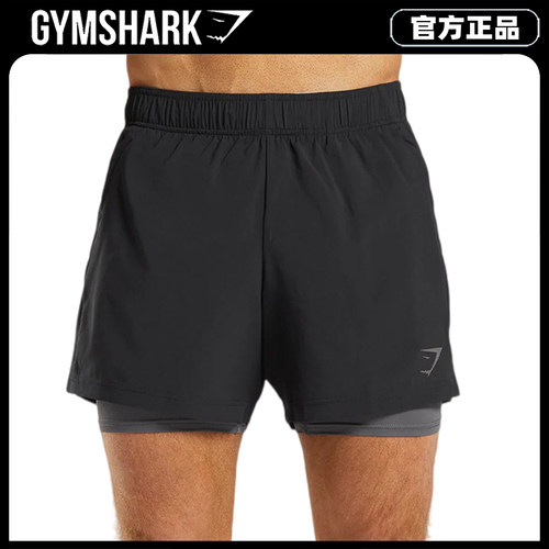 Gymshark Sport 5英寸二合一运动短裤双层内衬速干跑步健身五分裤