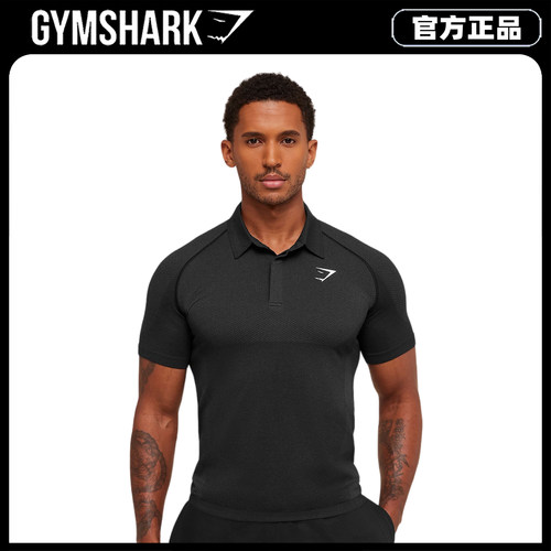 Gymshark Vital无缝速干修身速干Polo衫健身训练上衣教练通勤短袖