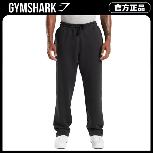 GYMSHARK 鲨鱼Crest直筒卫裤纯棉男宽松训练健身撸铁日常通勤长裤