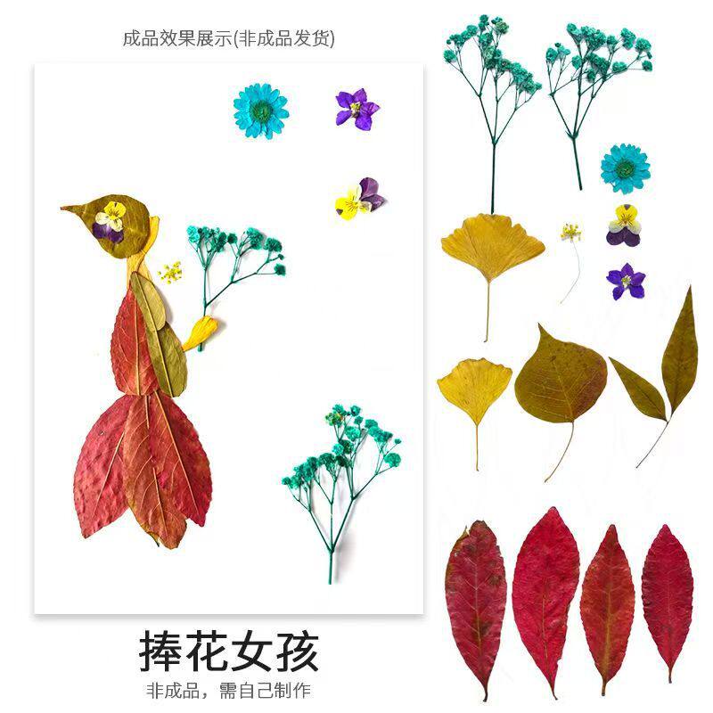 树叶粘贴画手工创意儿童益智
