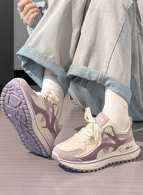 回力香芋紫老爹鞋女2026春季软底百搭运动休闲鞋女爆款阿甘鞋子女