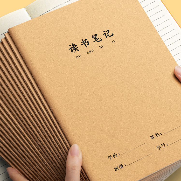 16k读书笔记本摘抄本小学生专用好词好句好段阅读记录本日积月累词语积累本二年级三四五年级语文牛皮作业本