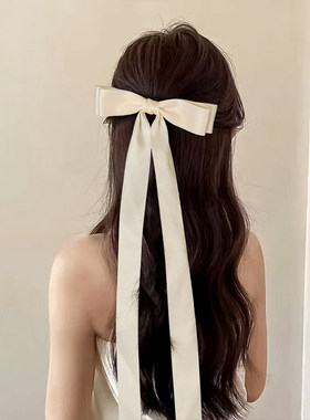 印奈蝴蝶结长发夹 春款可爱青春大边夹