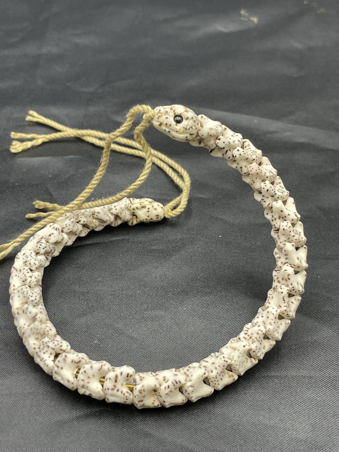 原生态星月菩提精工雕刻蛇骨手链潮流款文玩单圈手串男女款