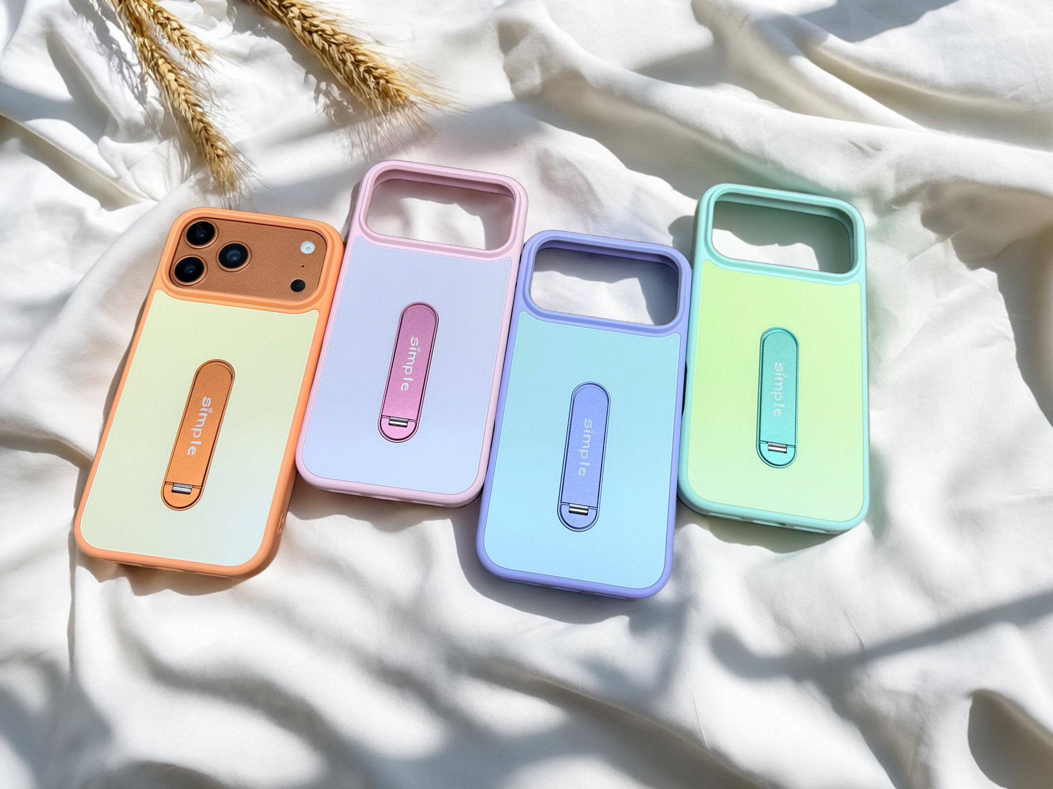 适用iPhone17Promax手机壳16Pro糖果360°旋转支架17pro撞色磨砂肤感磁吸16pm高级感ins风夏日防摔保护套
