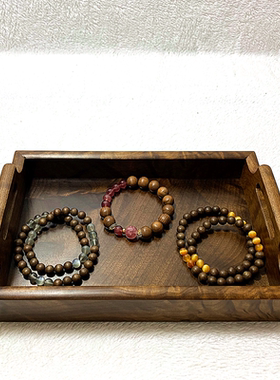 阴沉金丝楠木长方形实木首饰珠宝托盘茶盘收纳盘茶托茶具工艺礼品