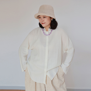 欧根纱领 衬衫 澳洲羊毛 白色长袖 上衣 简约百搭蝙蝠袖 超赞