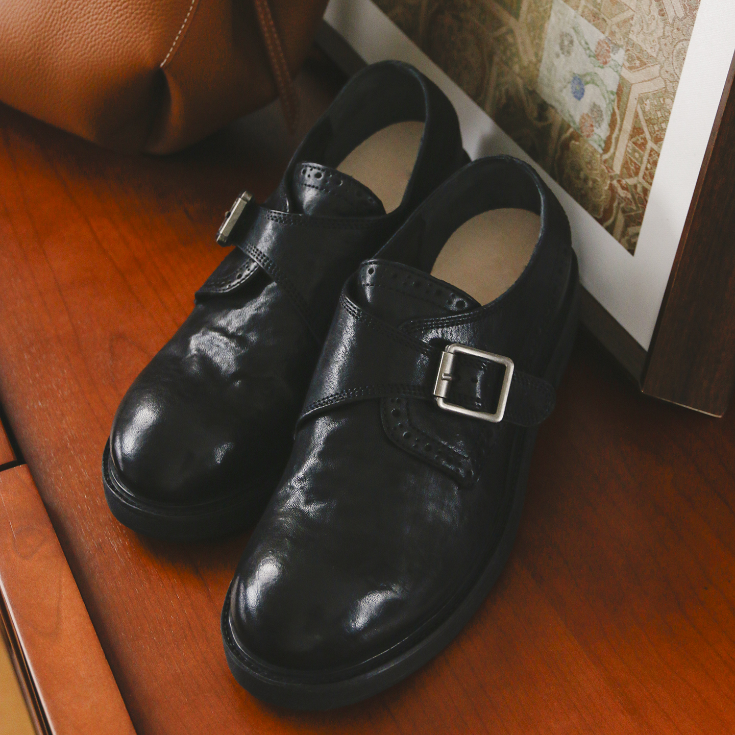 匠心手工打造 全皮搭扣超舒适 复古单鞋