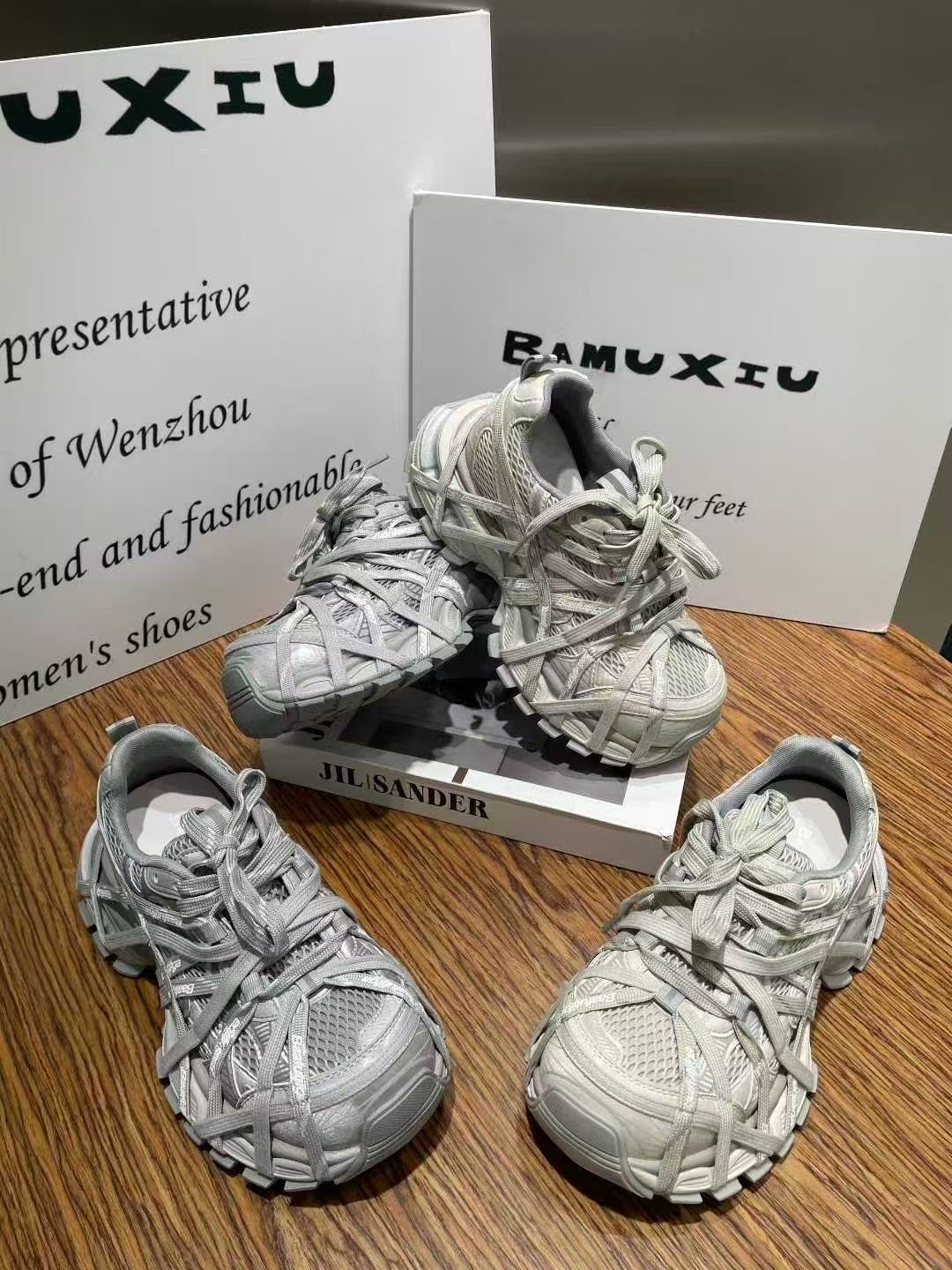 芭慕秀女鞋欧货潮2026新款真皮绑带复古休闲运动厚底老爹鞋网面鞋,女鞋,时尚休闲鞋,淘宝优惠券,粉丝福利购,淘宝优惠卷