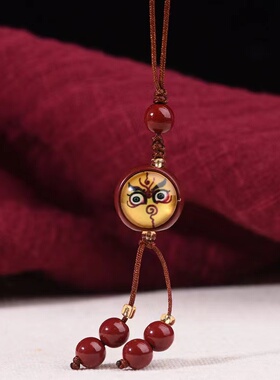 紫金砂新年手机链仙女高级感饰品五路财神朱砂挂件男女同款