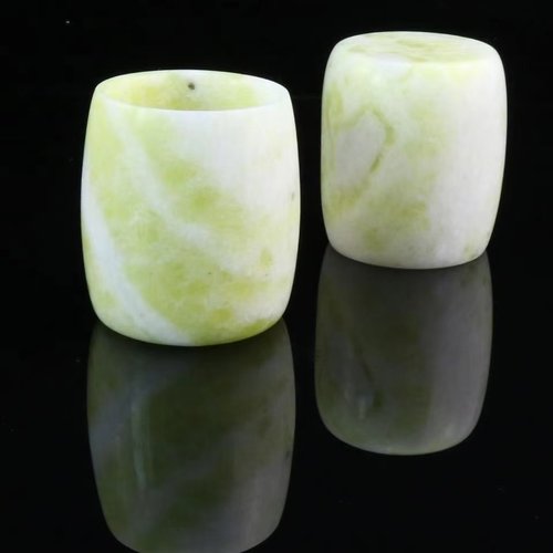 天然蓝田玉茶杯直筒玉杯子玉石杯单杯主人杯茶具古风品茗杯家用