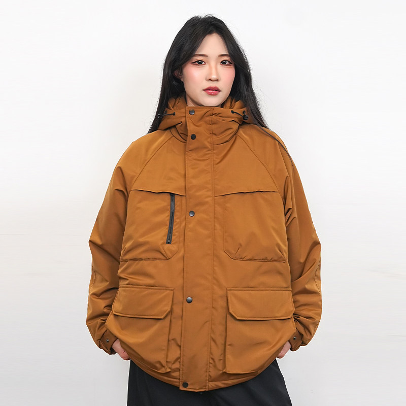 PANMAX/潘·麦克斯25年冬季大码男装宽松加厚户外工装派克棉服