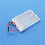 3节5号透明电池盒 带盖 带开关AA塑料电池盒 三节五号 4.5v带导线