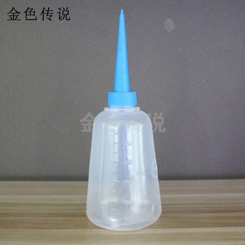 蓝盖点胶瓶250ml 点胶 尖嘴 塑料头 便捷滴胶涂胶小瓶子 带刻度