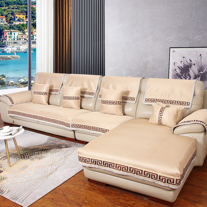 真皮实木四季组合定做沙发套罩